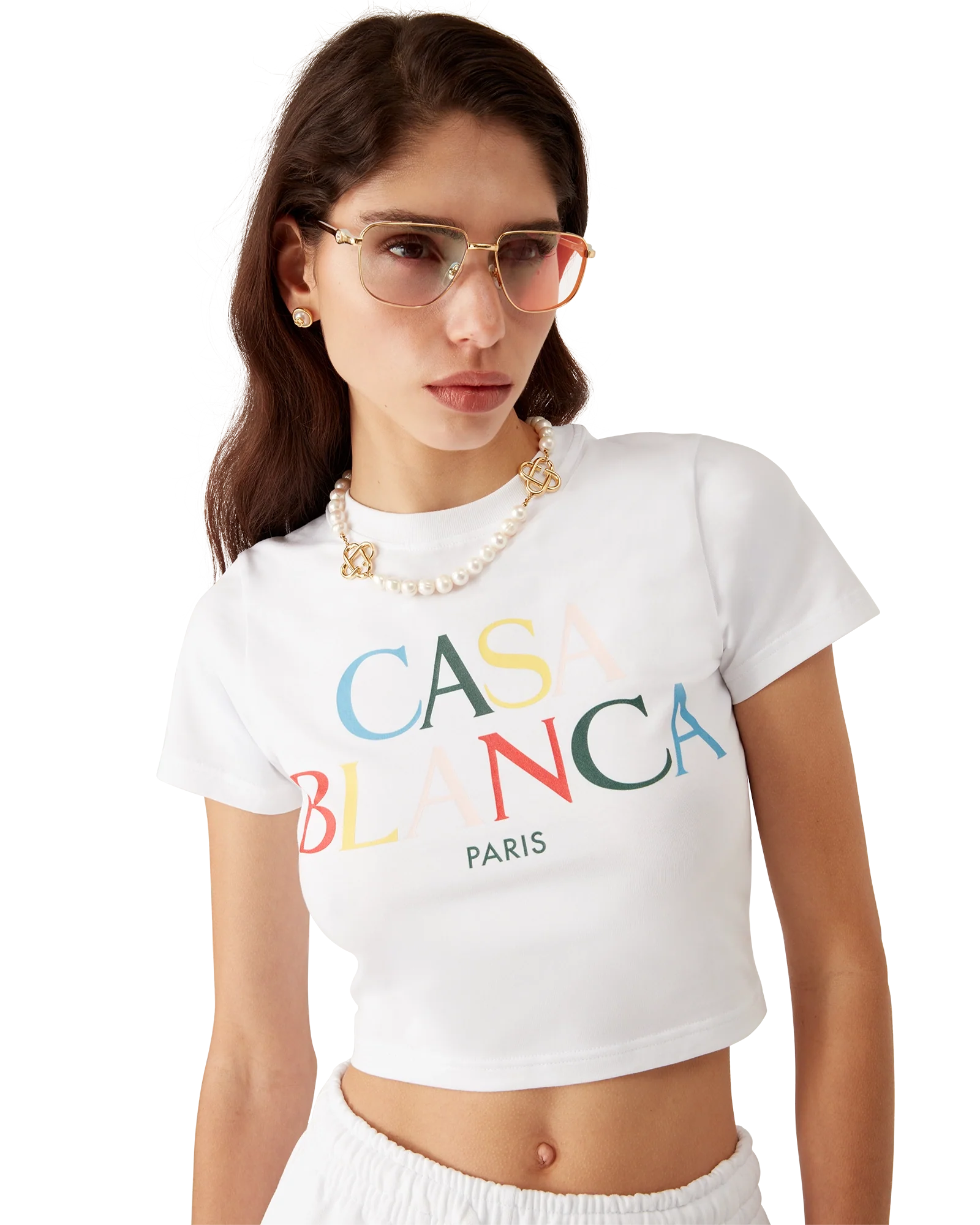 Stacked Logo Cropped T-Shirt