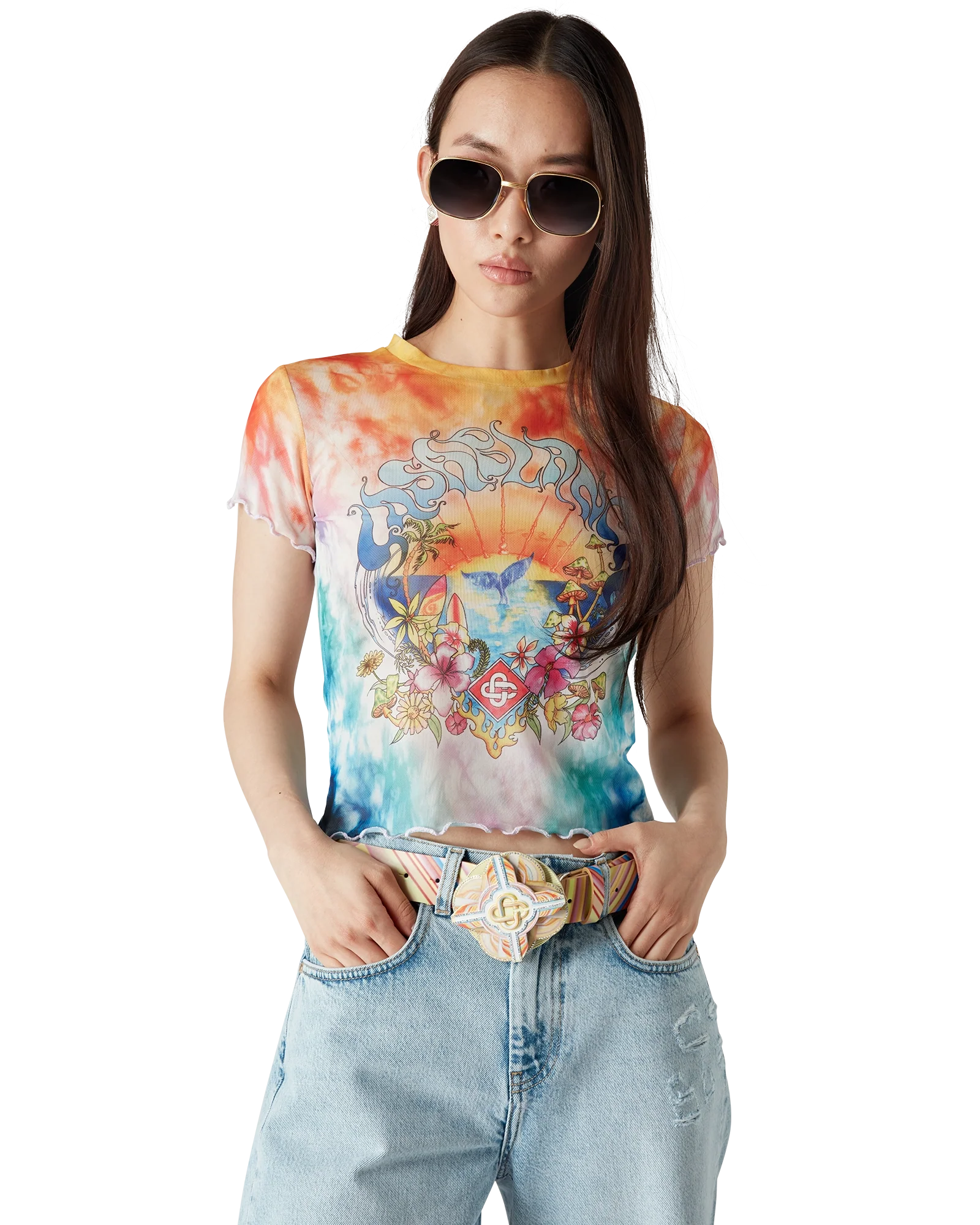 Surf Trip Tie Dye Mesh T-Shirt