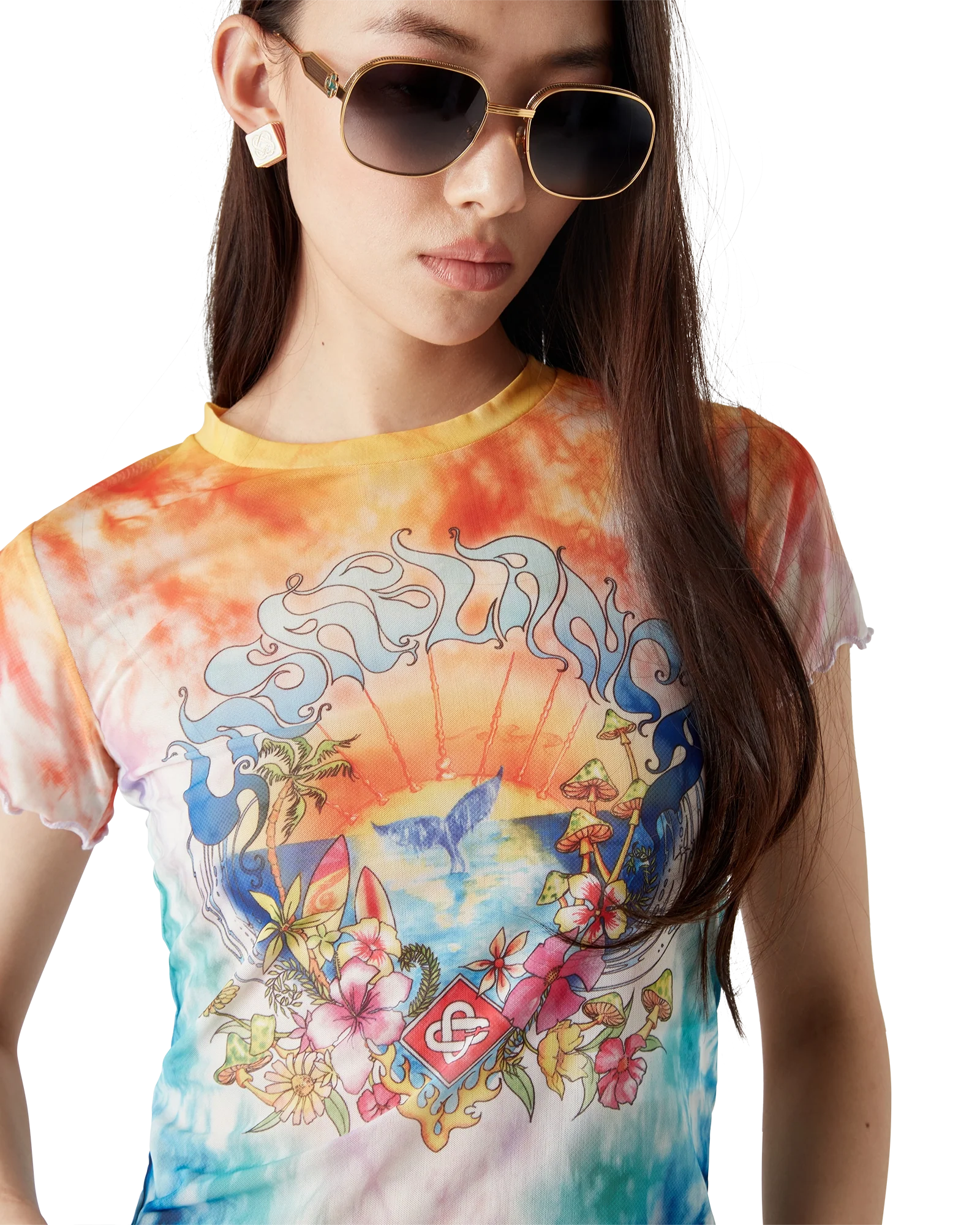Surf Trip Tie Dye Mesh T-Shirt