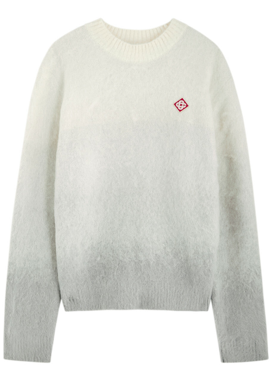 Pull gris en mohair