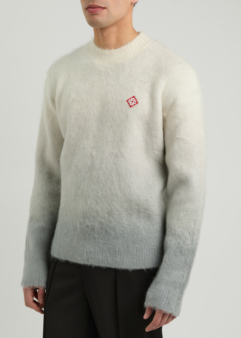 Pull gris en mohair