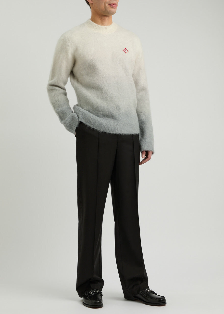 Pull gris en mohair